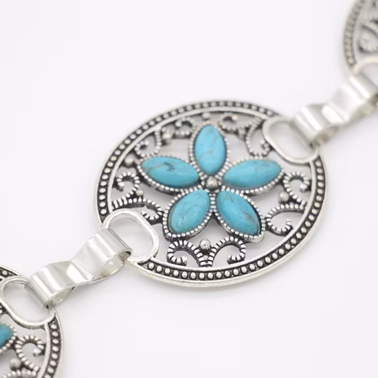 맞춤형 맞춤형 실버 다이아몬드 금속 콘쵸 댄스 바디 벨리 체인 벨트