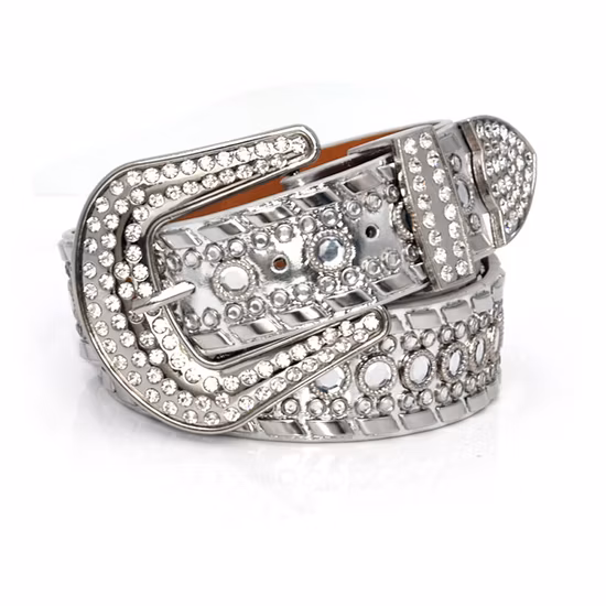 스터드, 반짝이는 반짝이, 다이아몬드 모조 다이아몬드 및 크리스탈 펑크 벨트가 있는 럭셔리 디자이너 서부 카우보이 벨트